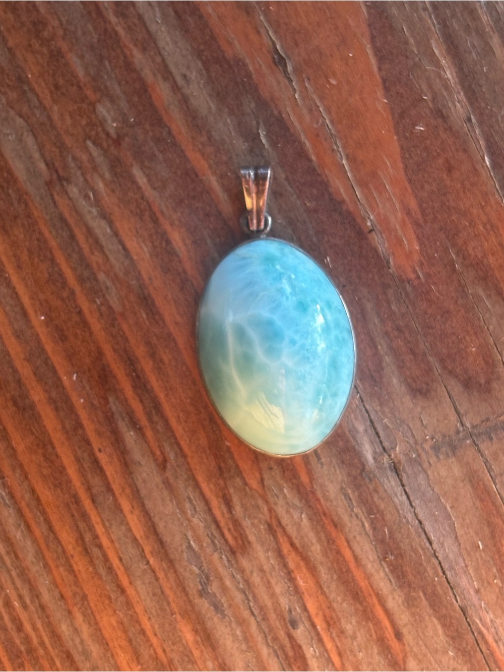 Sterling Silver Larimar Stone Pendant
